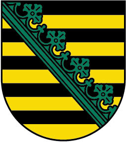 Das Wappen des Freistaates Sachsen