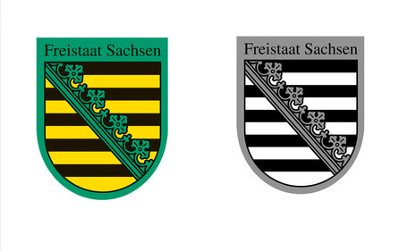 Wappen coat of arms Sachsen-Zeichen Sachsen Saxony Sign Symbol Landessignet Freistaat free state